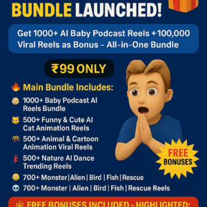 💥 Get 1000+ AI Baby Podcast Reels + ₹50,000 Bonus – All for Just ₹99!